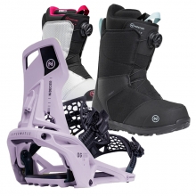 2526 니데커 오리지널 슈퍼매틱 스노우보드 바인딩 + 시에라 여성용 세트 (2526 Nidecker Og Supermatic snowboard bindings - Heather + 2526 Nidecker Sierra Women Snowboard Boots)