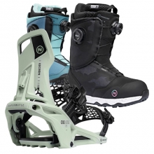 2526 니데커 오리지널 슈퍼매틱 스노우보드 바인딩 - 민트 + 2526 니데커 리프트 여성용 부츠 세트 (2526 Nidecker Og Supermatic snowboard bindings - Mint + 2526 Nidecker Rift Women Snowboard Boots)