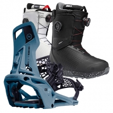 2526 니데커 오리지널 슈퍼매틱 스노우보드 바인딩 - 아틀란틱 + 2526 니데커 리프트 프로 여성용 부츠 세트 (2526 Nidecker Og Supermatic snowboard bindings - Atlantic + 2526 Nidecker Rift Pro Women Snowboard Boots)