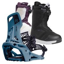 2526 니데커 오리지널 슈퍼매틱 스노우보드 바인딩 - 아틀란틱 + 2526 니데커 캐스케이드 여성용 부츠 세트 (2526 Nidecker Og Supermatic snowboard bindings - Atlantic + 2526 Nidecker Cascade Women Snowboard Boots)
