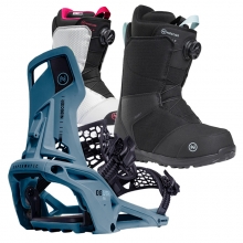 2526 니데커 오리지널 슈퍼매틱 스노우보드 바인딩 + 시에라 여성용 세트 (2526 Nidecker Og Supermatic snowboard bindings - Atlantic + 2526 Nidecker Sierra Women Snowboard Boots)