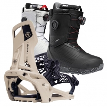 2526 니데커 오리지널 슈퍼매틱 스노우보드 바인딩 - 데저트 + 2526 니데커 리프트 프로 여성용 부츠 세트 (2526 Nidecker Og Supermatic snowboard bindings - Desert + 2526 Nidecker Rift Pro Women Snowboard Boots)