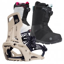 2526 니데커 오리지널 슈퍼매틱 스노우보드 바인딩 + 시에라 여성용 세트 (2526 Nidecker Og Supermatic snowboard bindings - Desert + 2526 Nidecker Sierra Women Snowboard Boots)