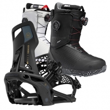 2526 니데커 오리지널 슈퍼매틱 스노우보드 바인딩 - 블랙 + 2526 니데커 리프트 프로 여성용 부츠 세트 (2526 Nidecker Og Supermatic snowboard bindings - Black + 2526 Nidecker Rift Pro Women Snowboard Boots)