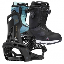 2526 니데커 오리지널 슈퍼매틱 스노우보드 바인딩 - 블랙 + 2526 니데커 리프트 여성용 부츠 세트 (2526 Nidecker Og Supermatic snowboard bindings - Black + 2526 Nidecker Rift Women Snowboard Boots)