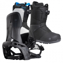 2526 니데커 카본 슈퍼매틱 스노우보드 바인딩 + 시에라 남성용 세트 (2526 Nidecker Supermatic Carbon snowboard bindings - Black + 2526 Nidecker Sierra Mens Snowboard Boots)