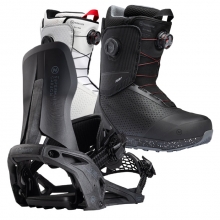 2526 니데커 카본 슈퍼매틱 스노우보드 바인딩 - 블랙 + 2526 니데커 리프트 프로 남성용 부츠 세트 (2526 Nidecker Carbon Supermatic snowboard bindings - Black + 2526 Nidecker Rift Pro Men Snowboard Boots)