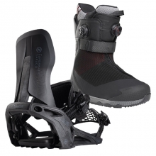 2526 니데커 카본 슈퍼매틱 스노우보드 바인딩 + 인덱스 남성용 세트 (2526 Nidecker Supermatic Carbon snowboard bindings - Black + 2526 Nidecker Index Mens Snowboard Boots - Black)