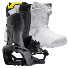 2526 니데커 카본 슈퍼매틱 스노우보드 바인딩 + 키타 남성용 세트 (2526 Nidecker Supermatic Carbon snowboard bindings - Black + 2526 Nidecker Kita Mens Snowboard Boots)