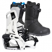 2526 니데커 오리지널 슈퍼매틱 스노우보드 바인딩 + 시에라 남성용 세트 (2526 Nidecker Og Supermatic snowboard bindings - White + 2526 Nidecker Sierra Mens Snowboard Boots)
