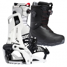 2526 니데커 오리지널 슈퍼매틱 스노우보드 바인딩 - 화이트 + 2526 니데커 리프트 프로 남성용 부츠 세트 (2526 Nidecker Og Supermatic snowboard bindings - White + 2526 Nidecker Rift Pro Men Snowboard Boots)