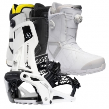 2526 니데커 오리지널 슈퍼매틱 스노우보드 바인딩 + 키타 남성용 세트 (2526 Nidecker Og Supermatic snowboard bindings - White + 2526 Nidecker Kita Mens Snowboard Boots)