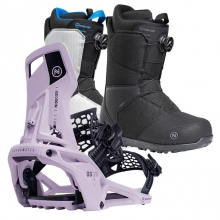 2526 니데커 오리지널 슈퍼매틱 스노우보드 바인딩 + 시에라 남성용 세트 (2526 Nidecker Og Supermatic snowboard bindings - Heather + 2526 Nidecker Sierra Mens Snowboard Boots)