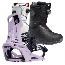 2526 니데커 오리지널 슈퍼매틱 스노우보드 바인딩 - 헤더 + 2526 니데커 리프트 프로 남성용 부츠 세트 (2526 Nidecker Og Supermatic snowboard bindings - Heather + 2526 Nidecker Rift Pro Men Snowboard Boots)