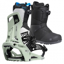 2526 니데커 오리지널 슈퍼매틱 스노우보드 바인딩 + 시에라 남성용 세트 (2526 Nidecker Og Supermatic snowboard bindings - Mint + 2526 Nidecker Sierra Mens Snowboard Boots)