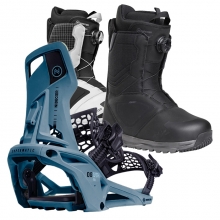 2526 니데커 오리지널 슈퍼매틱 스노우보드 바인딩 - 아틀란틱 + 2526 니데커 캐스케이드 남성용 부츠 세트 (2526 Nidecker Og Supermatic snowboard bindings - Atlantic + 2526 Nidecker Cascade Mens Snowboard Boots)