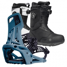 2526 니데커 오리지널 슈퍼매틱 스노우보드 바인딩 - 아틀란틱 + 2526 니데커 리프트 남성용 부츠 세트 (2526 Nidecker Og Supermatic snowboard bindings - Atlantic + 2526 Nidecker Rift Mens Snowboard Boots)