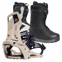 2526 니데커 오리지널 슈퍼매틱 스노우보드 바인딩 - 데저트 + 2526 니데커 캐스케이드 남성용 부츠 세트 (2526 Nidecker Og Supermatic snowboard bindings - Desert + 2526 Nidecker Cascade Mens Snowboard Boots)