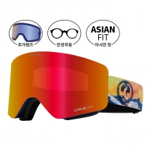 2526 드래곤 보드 스키 고글 R1 OTG 파우콜라25 루마렌즈 - 레드 이온 + 보너스 : 플래쉬 블루 (25DRG110N6331601)