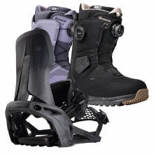 2526 니데커 카본 슈퍼매틱 스노우보드 바인딩 + 니데커 스노우보드 알타이 여성용 세트 (2526 Nidecker Supermatic Carbon snowboard bindings - Black + 2526 Nidecker Altai Women Snowboard Boots)