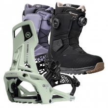 2526 니데커 오리지널 슈퍼매틱 스노우보드 바인딩 + 니데커 스노우보드 알타이 여성용 세트 (2526 Nidecker Og Supermatic snowboard bindings - Mint + 2526 Nidecker Altai Women Snowboard Boots)