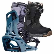 2526 니데커 오리지널 슈퍼매틱 스노우보드 바인딩 + 니데커 스노우보드 알타이 여성용 세트 (2526 Nidecker Og Supermatic snowboard bindings - Atlantic + 2526 Nidecker Altai Women Snowboard Boots)