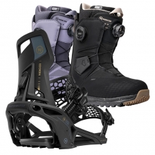 2526 니데커 오리지널 슈퍼매틱 스노우보드 바인딩 + 니데커 스노우보드 알타이 여성용 세트 (2526 Nidecker Og Supermatic snowboard bindings - Black + 2526 Nidecker Altai Women Snowboard Boots)