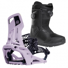 2526 니데커 오리지널 슈퍼매틱 스노우보드 바인딩 + 니데커 스노우보드 키타 여성용 세트 (2526 Nidecker Og Supermatic snowboard bindings - Heather + 2526 Nidecker Kita Women Snowboard Boots - Black)