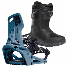 2526 니데커 오리지널 슈퍼매틱 스노우보드 바인딩 + 니데커 스노우보드 키타 여성용 세트 (2526 Nidecker Og Supermatic snowboard bindings - Atlantic + 2526 Nidecker Kita Women Snowboard Boots - Black)