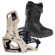 2526 니데커 오리지널 슈퍼매틱 스노우보드 바인딩 + 니데커 스노우보드 키타 여성용 세트 (2526 Nidecker Og Supermatic snowboard bindings - Desert + 2526 Nidecker Kita Women Snowboard Boots - Black)