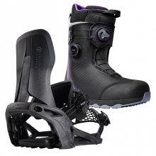 2526 니데커 카본 슈퍼매틱 스노우보드 바인딩 + 키타 APX 남성용 세트 (2526 Nidecker Supermatic Carbon snowboard bindings - Black + 2526 Nidecker Kita Apx Men Snowboard Boots - Black)