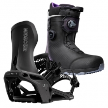 2526 니데커 라이트닝 슈퍼매틱 스노우보드 바인딩 + 키타 APX 남성용 세트 (2526 Nidecker Lt Supermatic snowboard bindings - Black + 2526 Nidecker Kita Apx Men Snowboard Boots - Black)