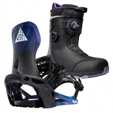 2526 니데커 라이트닝 슈퍼매틱 스노우보드 바인딩 + 키타 APX 남성용 세트 (2526 Nidecker Lt Supermatic snowboard bindings - Bio Black + 2526 Nidecker Kita Apx Men Snowboard Boots - Black)