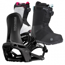 2526 니데커 라이트닝 슈퍼매틱 스노우보드 바인딩 + 니데커 스노우보드 시에라 여성용 세트 (2526 Nidecker Lt Supermatic snowboard bindings - Black + 2526 Nidecker Sierra Women Snowboard Boots)