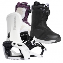 2526 니데커 라이트닝 슈퍼매틱 스노우보드 바인딩 - 화이트 + 2526 니데커 캐스케이드 여성용 부츠 세트 (2526 Nidecker Lt Supermatic snowboard bindings - White + 2526 Nidecker Cascade Women Snowboard Boots)