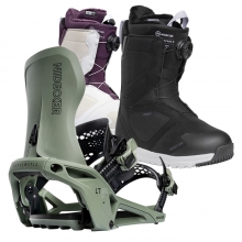 2526 니데커 라이트닝 슈퍼매틱 스노우보드 바인딩 - 올리브 + 2526 니데커 캐스케이드 여성용 부츠 세트 (2526 Nidecker Lt Supermatic snowboard bindings - Olive + 2526 Nidecker Cascade Women Snowboard Boots)