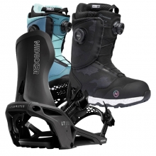 2526 니데커 라이트닝 슈퍼매틱 스노우보드 바인딩 - 블랙 + 2526 니데커 리프트 여성용 부츠 세트 (2526 Nidecker Lt Supermatic snowboard bindings - Black + 2526 Nidecker Rift Women Snowboard Boots)