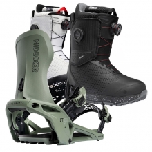 2526 니데커 라이트닝 슈퍼매틱 스노우보드 바인딩 - 올리브 + 2526 니데커 리프트 프로 여성용 부츠 세트 (2526 Nidecker Lt Supermatic snowboard bindings - Olive + 2526 Nidecker Rift Pro Women Snowboard Boots)