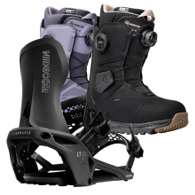 2526 니데커 라이트닝 슈퍼매틱 스노우보드 바인딩 + 니데커 스노우보드 알타이 여성용 세트 (2526 Nidecker Lt Supermatic snowboard bindings - Black + 2526 Nidecker Altai Women Snowboard Boots)