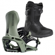 2526 니데커 라이트닝 슈퍼매틱 스노우보드 바인딩 + 니데커 스노우보드 키타 여성용 세트 (2526 Nidecker Lt Supermatic snowboard bindings - Olive + 2526 Nidecker Kita Women Snowboard Boots - Black)