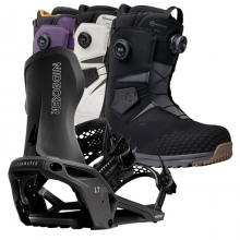 2526 니데커 라이트닝 슈퍼매틱 스노우보드 바인딩 + 알타이 남성용 세트 (2526 Nidecker Lt Supermatic snowboard bindings - Black + 2526 Nidecker Altai Men Snowboard Boots)