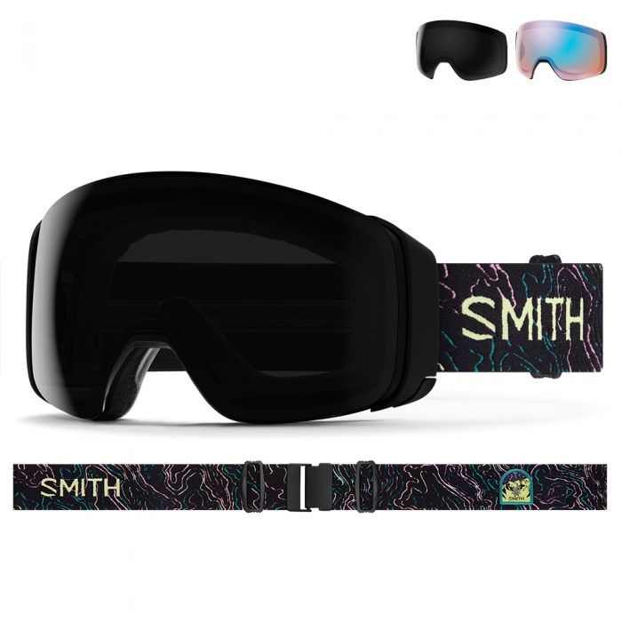 2526 스미스 스노우보드 고글 포디 맥 마리온 해티 AC - 크로마팝 선 블랙 + 보너스 : 크로마팝 스톰 블루 센서 미러 (4D MAG-0651)