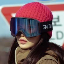 2526 스미스 보드 스키 고글 스쿼드 맥 블랙 - 크로마팝 프로 변색 블루 미러 + 보너스 : 크로마팝 스톰 엠버 (SQUAD MAG-2401)