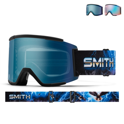 2526 스미스 스노우보드 고글 스쿼드 XL 오픈 로드 - 크로마팝 에브리데이 블루 미러 + 보너스 : 크로마팝 스톰 블루 센서 미러 (SQUAD XL-3081)