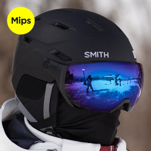 2526 스미스 보드 스키 바이저 헬멧 서베이 밉스 - 매트 블랙 / 변색 로즈 플래쉬 (SM25SURMH-MB/CPRF)