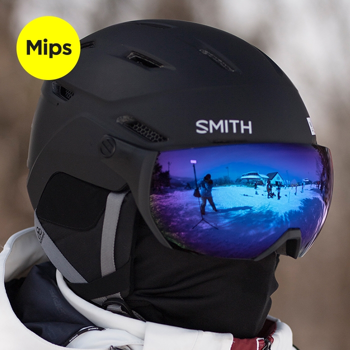 2526 스미스 보드 스키 바이저 헬멧 서베이 밉스 - 매트 블랙 / 변색 로즈 플래쉬 (SM25SURMH-MB/CPRF)