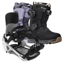 2526 벤트메탈 슈퍼매틱 스노우보드 바인딩 + 니데커 스노우보드 부츠 알타이 여성용 세트 (2526 Bent Metal Lightning Supermatic Binding - White + 2526 Nidecker Altai Women Snowboard Boots)