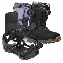 2526 벤트메탈 슈퍼매틱 스노우보드 바인딩 + 니데커 스노우보드 부츠 알타이 여성용 세트 (2526 Bent Metal Lightning Supermatic Binding - Black + 2526 Nidecker Altai Women Snowboard Boots)