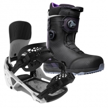 2526 벤트메탈 슈퍼매틱 스노우보드 바인딩 + 니데커 스노우보드 부츠 키타 Apx 남성용 세트 (2526 Bent Metal Lightning Supermatic Binding - White + 2526 Nidecker Kita Apx Men Snowboard Boots - Black)