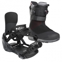 2526 벤트메탈 슈퍼매틱 스노우보드 바인딩 + 니데커 스노우보드 부츠 인덱스 남성용 세트 (2526 Bent Metal Lightning Supermatic Binding - Black + 2526 Nidecker Index Mens Snowboard Boots - Black)